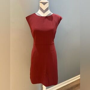 LOFT Red Midi Dress